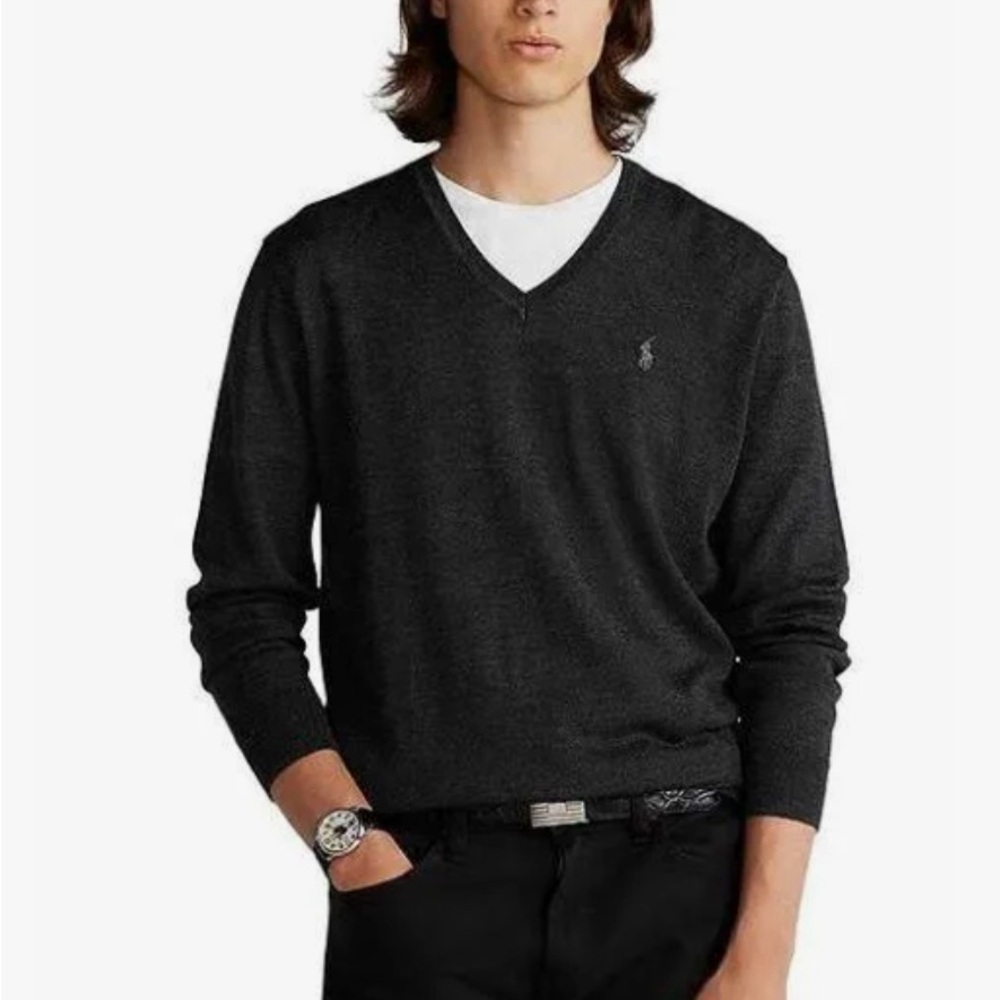 Polo Ralph Lauren Men’s Washable Merino Wool V-Neck Sweater